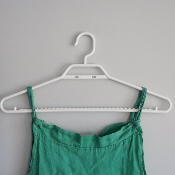 Made in Italy Womens Green 100% Linen Straight Leg One Piece Casual Jumpsuit - Picture 3 of 9